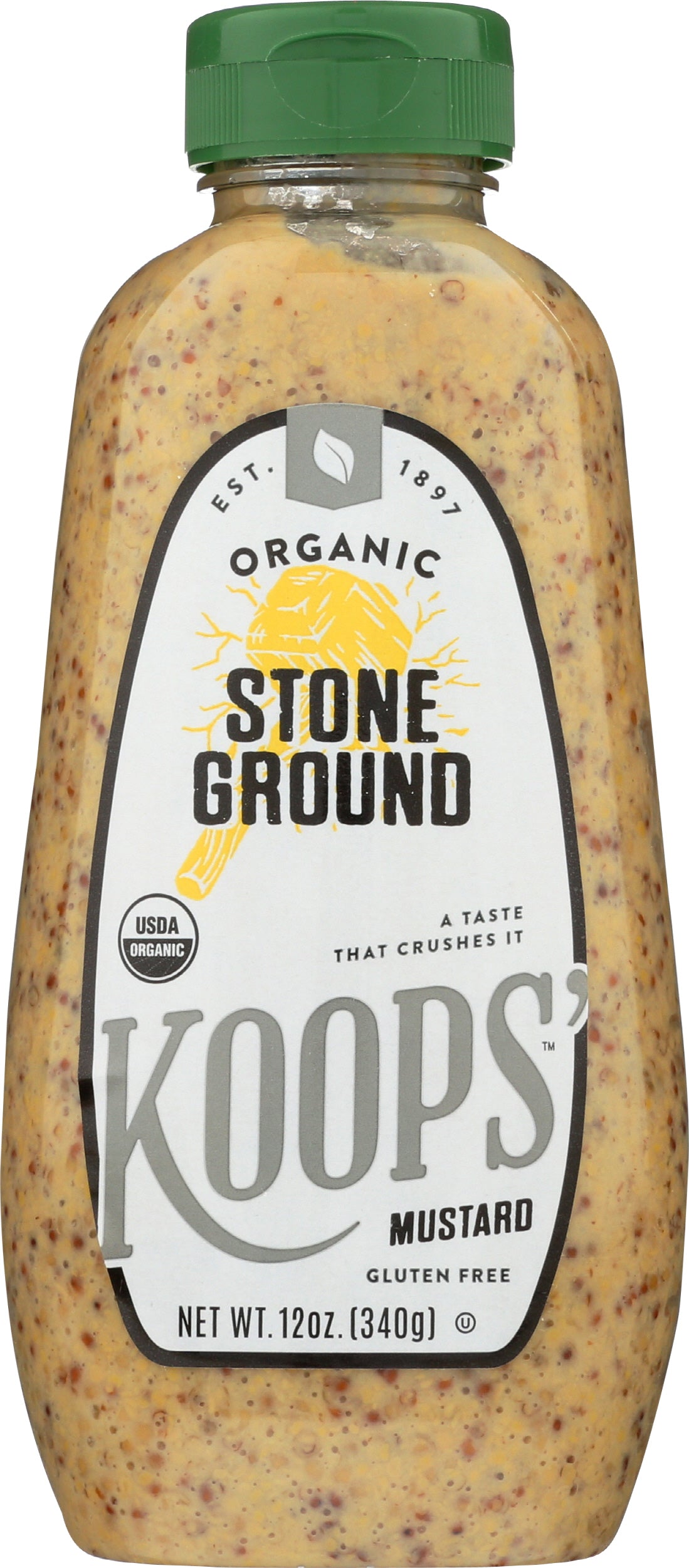 Koops' Organic Stone Ground Mustard, 12 Oz, 12 Pack