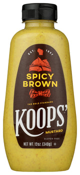 Koops' Spicy Brown Mustard, 12 Oz, 12 Pack