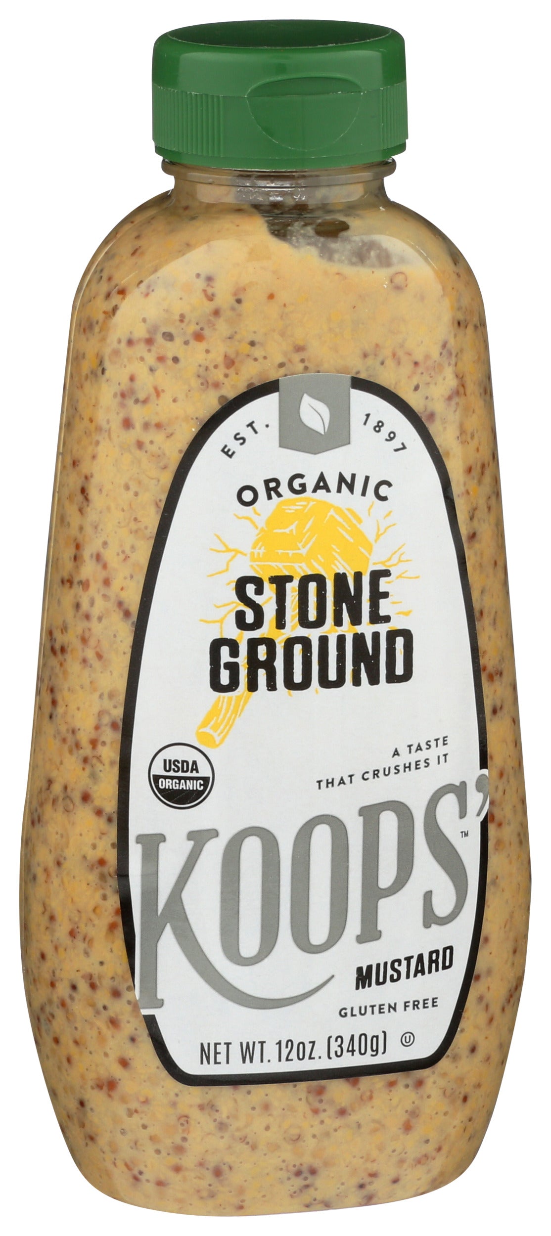 Koops' Organic Stone Ground Mustard, 12 Oz, 12 Pack