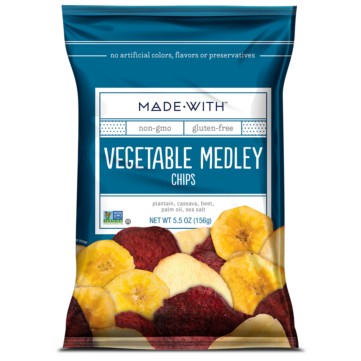 MADE•WITH Mixed Vegetable Chips, 5.5 Oz, Pack of 12