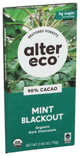 Alter Ecco Organic Dark Chocolate Bar, 2.65 oz (Pack of 12)