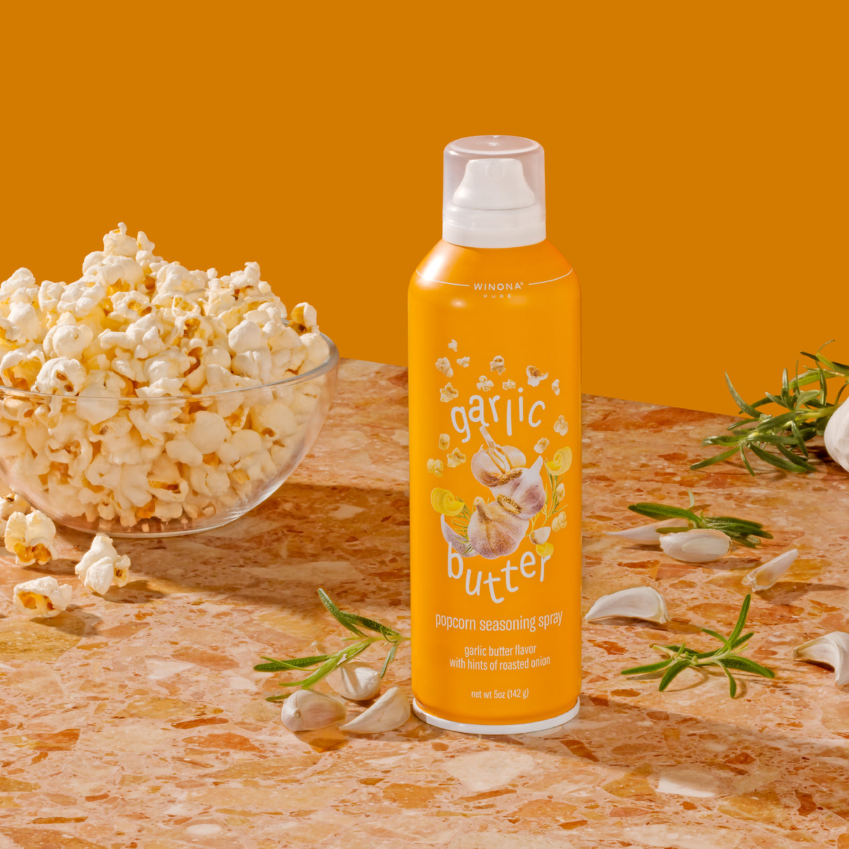 Winona Pure Garlic Butter Popcorn Spray, 5 Oz, Pack of 6