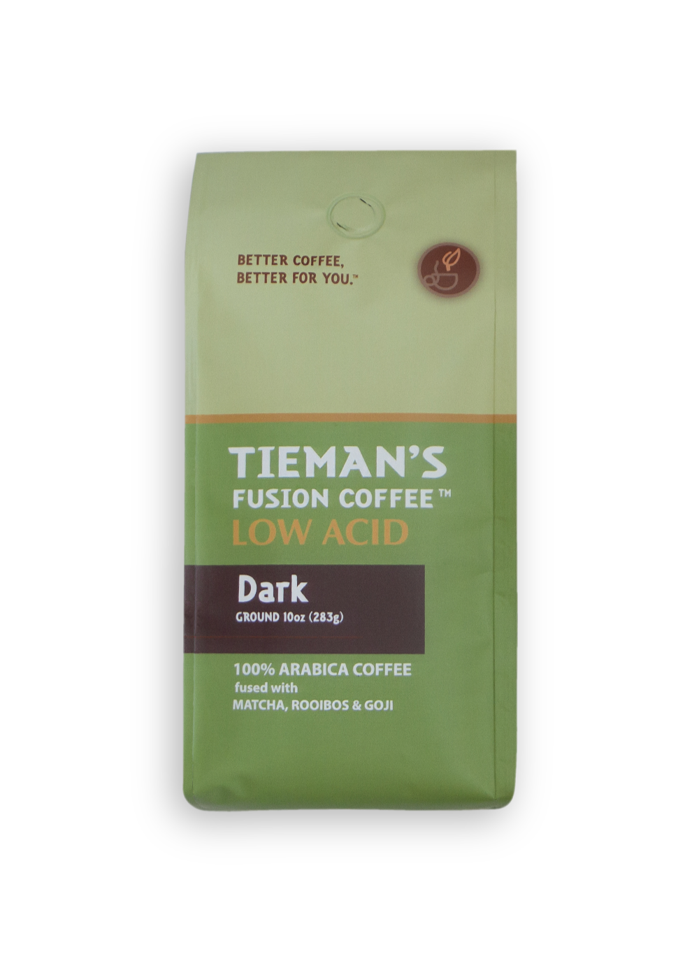 Tieman's Fusion Ground Coffee, Dark, 10oz, Pack of 6