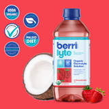 Berri Lyte  Organic Electrolyte Solution – Pediatric Rehydration Drink – Low Sugar Strawberry Flavor, 1 L, 6 Pack