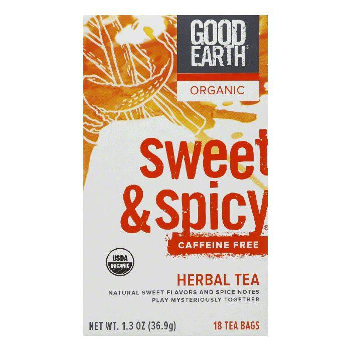 Good Earth Organic Sweet & Spicy Caffeine Free Herbal Tea 18 ct (Pack of 6)