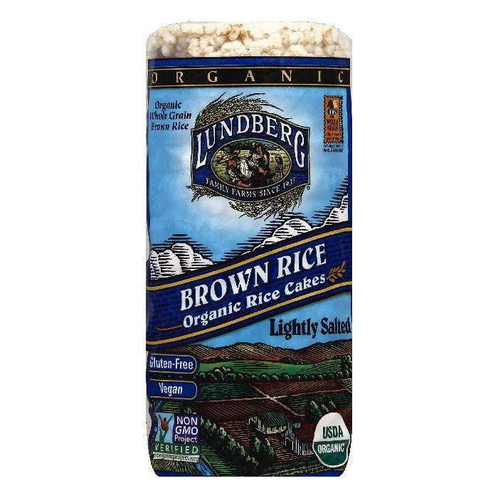 Lundberg Gluten Free Rice Cakes Organic Low Salt Brown, 8.5 OZ (Pack of 6)