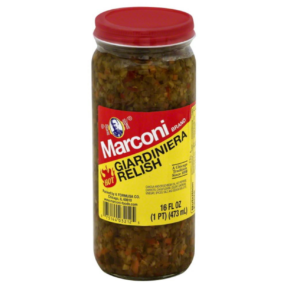 Marconi Hot Giardiniera Relish, 16 Oz (Pack of 6)