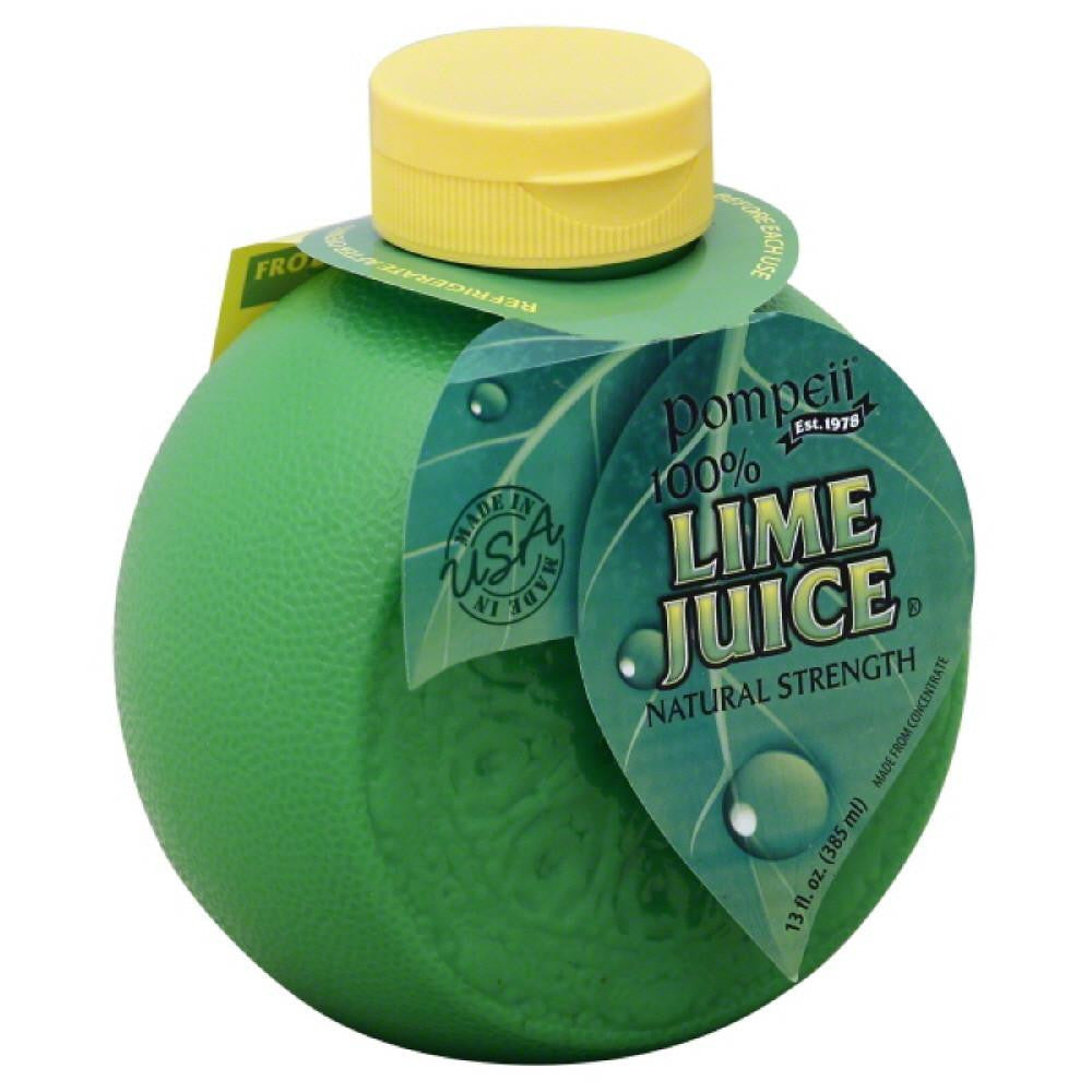 Pompeii 100% Lime Juice, 13 Oz (Pack of 12)