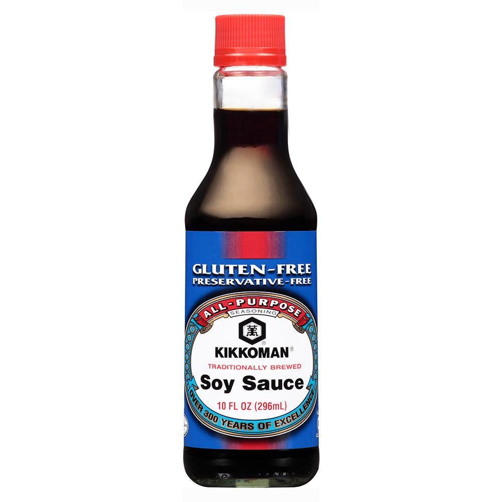 Kikkoman Gluten Free Sauce Soy, 10 OZ (Pack of 6)