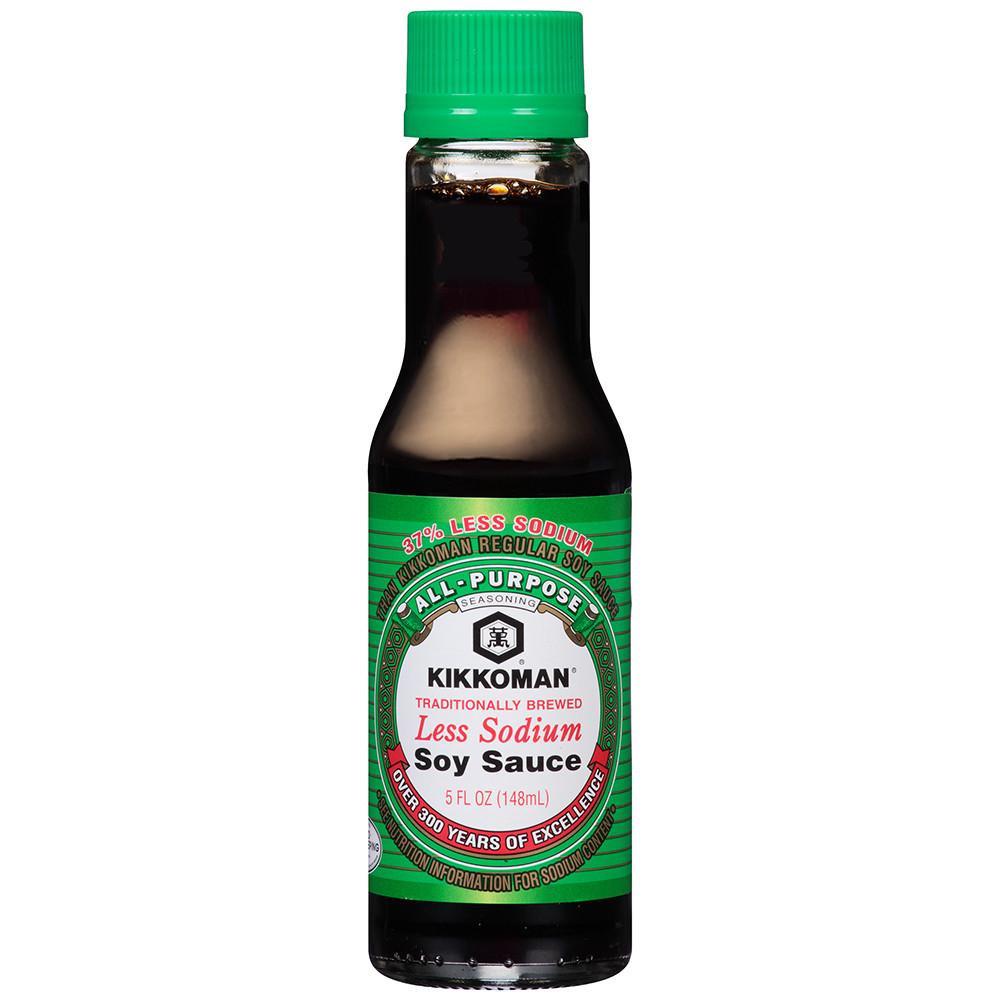 Kikkoman Less Sodium Soy Sauce Lite, 5 OZ (Pack of 12)