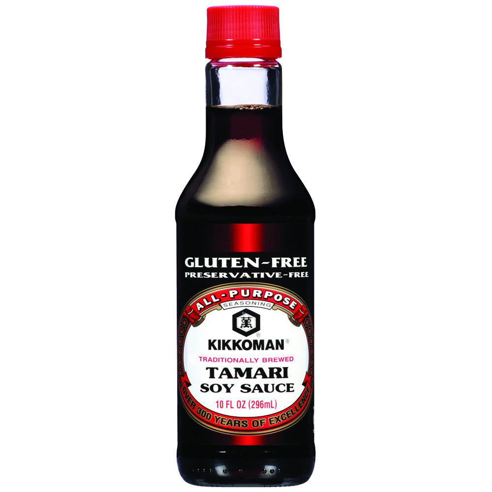 Kikkoman Gluten Free Tamari Soy Sauce, 10 Oz (Pack of 6)