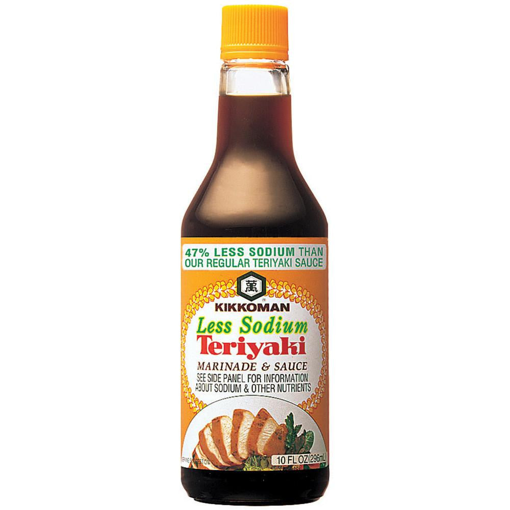 Kikkoman Less Sodium Teriyaki Marinade & Sauce 10 fl oz (Pack of 12)