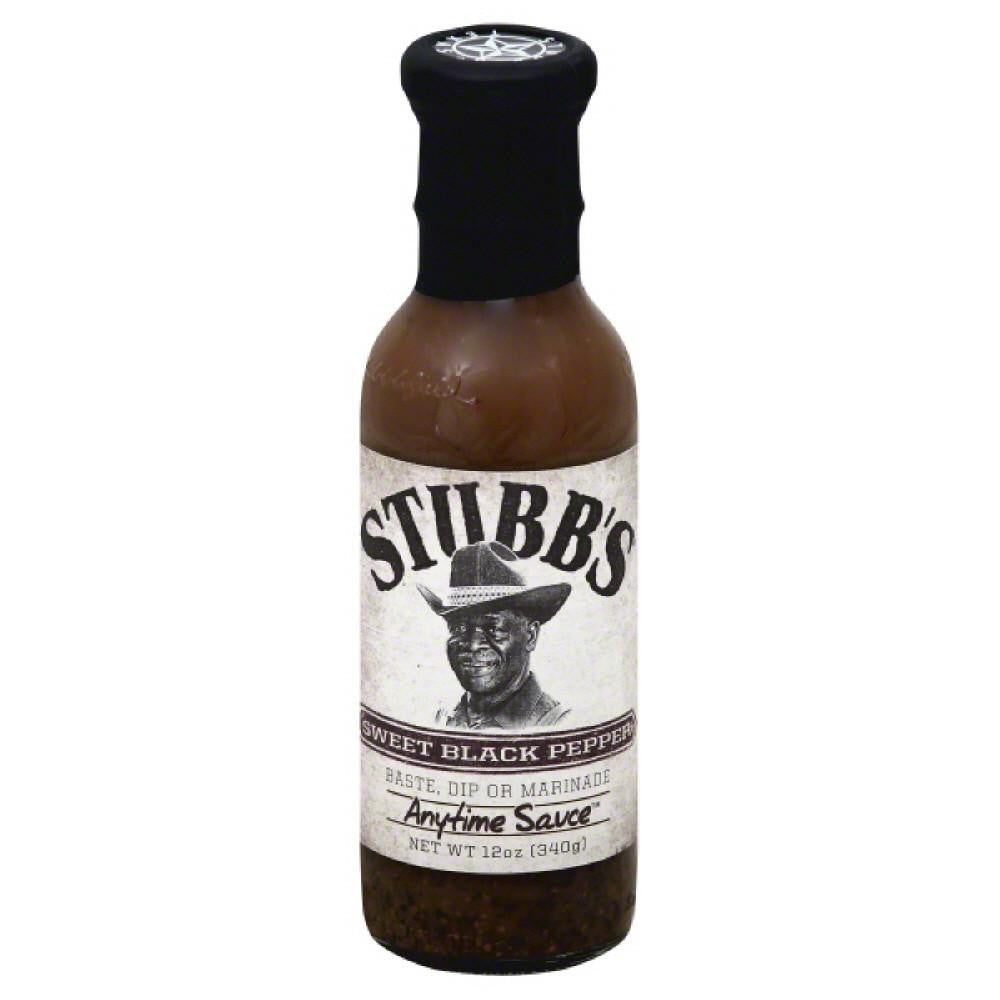 Stubbs Sweet Black Pepper Anytime Sauce, 12 Oz (Pack of 6)