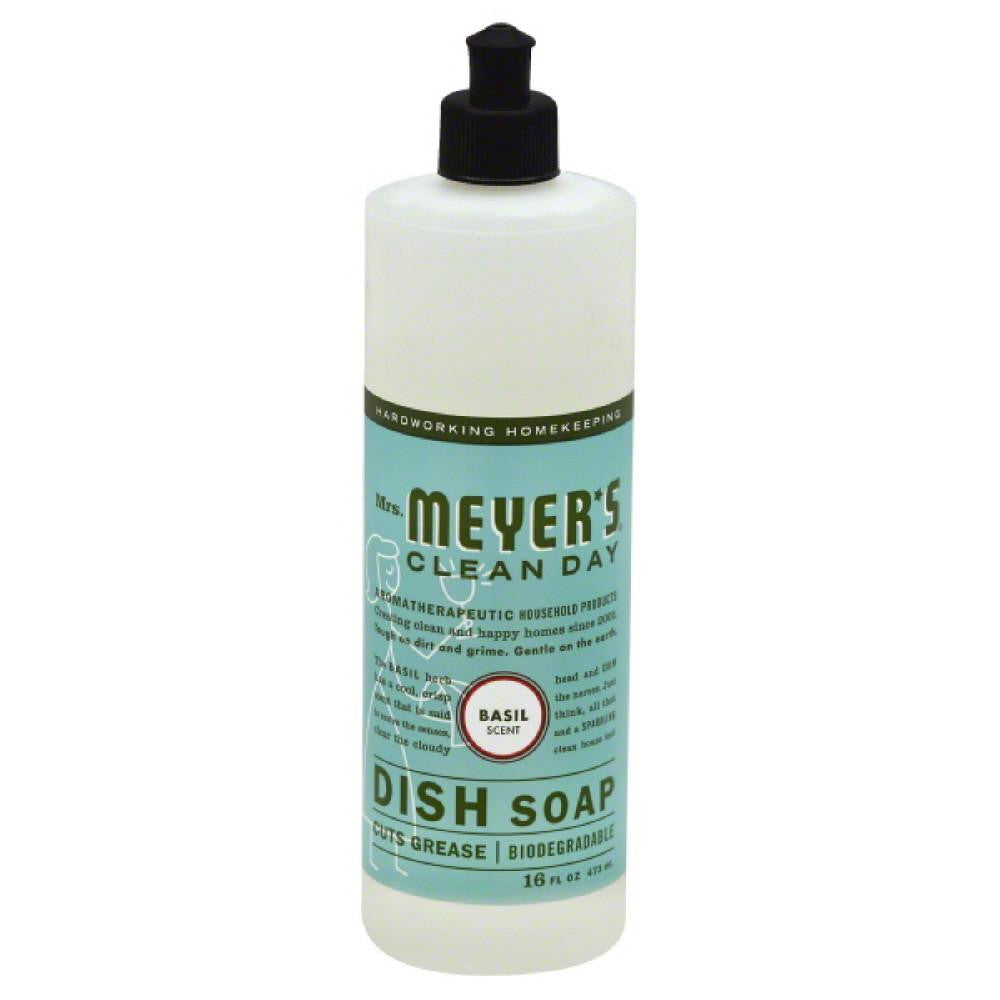 Mrs Meyers Basil Scent Liquid Dish Soap, 16 Oz (Pack of 6)