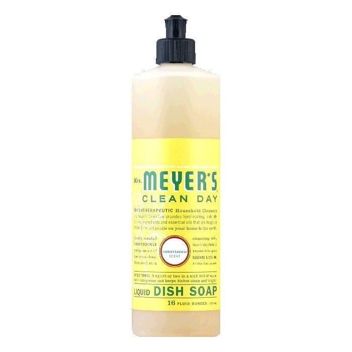 Mrs. Meyers Honeysuckle Liquid Dish Soap, 16 OZ (Pack of 6)