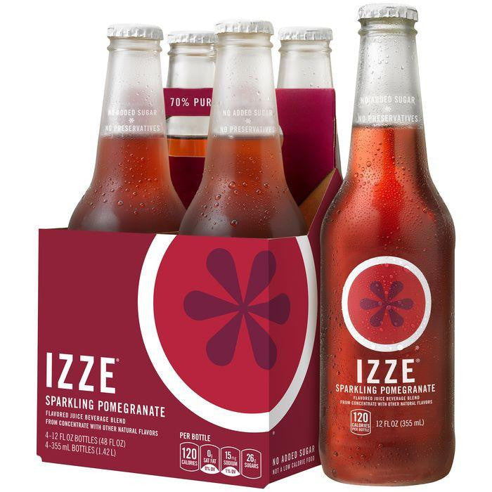 IZZE Sparkling Pomegranate Juice 4-12 fl. Oz s (Pack of 6)