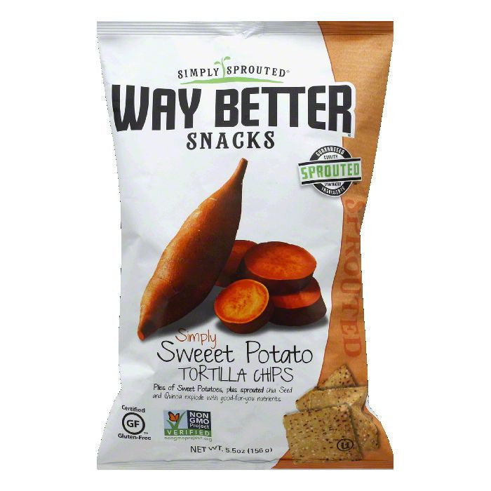 Way Better Snacks Simply Sweet Potato Tortilla Chips, 5.5 OZ (Pack of –  Shop Gourmet