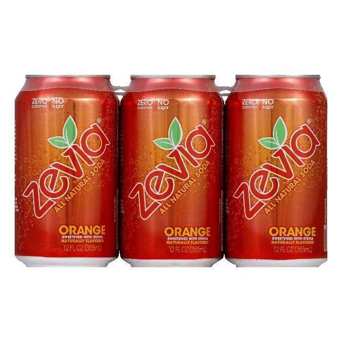 Zevia Natural Zero Calorie Orange, 72 FO (Pack of 4)