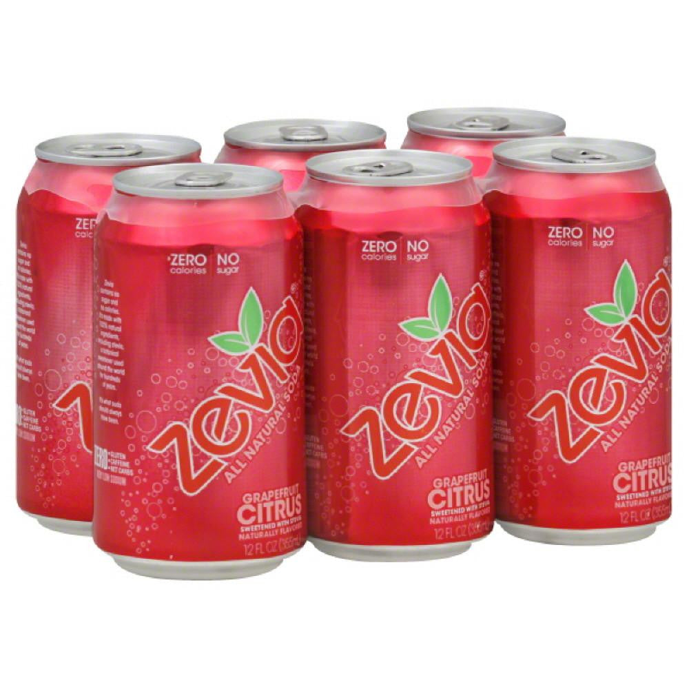 Zevia Grapefruit Citrus Soda, 72 Fo (Pack of 4)