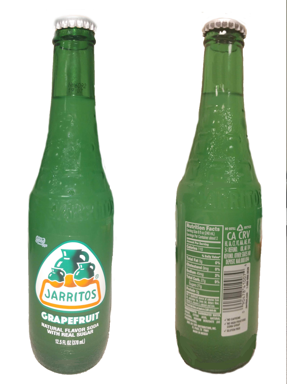 Jarritos Grapefruit Soda, 12.5 Oz (Pack of 24)